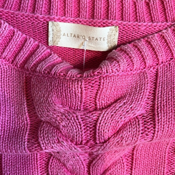 COPY - Altard State crop pink sweater size large NWOT - Picture 3 of 5